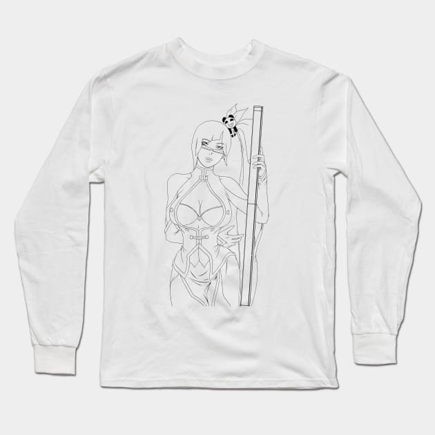 Litchi line art Long Sleeve T-Shirt by RFillustrations